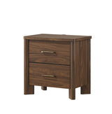 Hayward Walnut Nightstand w/ USB - Ornate Home