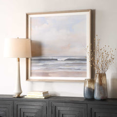 Haze Blue/Woodtone Framed Print - Ornate Home