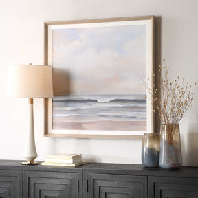 Haze Blue/Woodtone Framed Print - Ornate Home