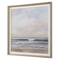 Haze Blue/Woodtone Framed Print - Ornate Home