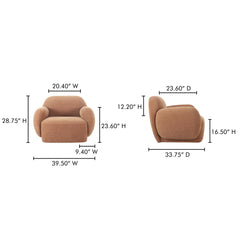 Hazel Copper Lounge Chair - Ornate Home