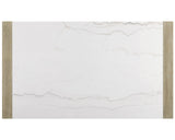 Hazel White/Natural Genuine Marble Top Dining Table - Ornate Home