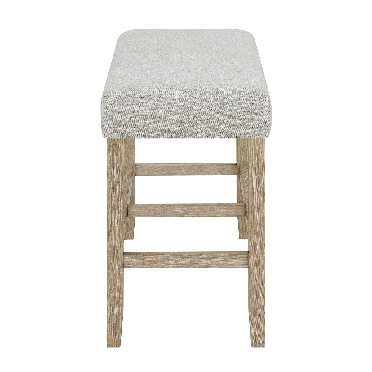 Hazel Weathered Oak/Neutral Counter Height Bench - Ornate Home
