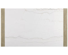 Hazel White/Natural Genuine Marble Top Dining Table - Ornate Home