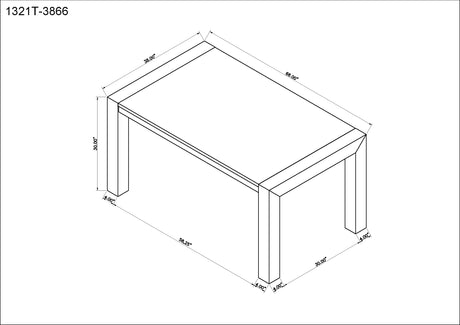 Hazel White/Natural Genuine Marble Top Dining Table - Ornate Home