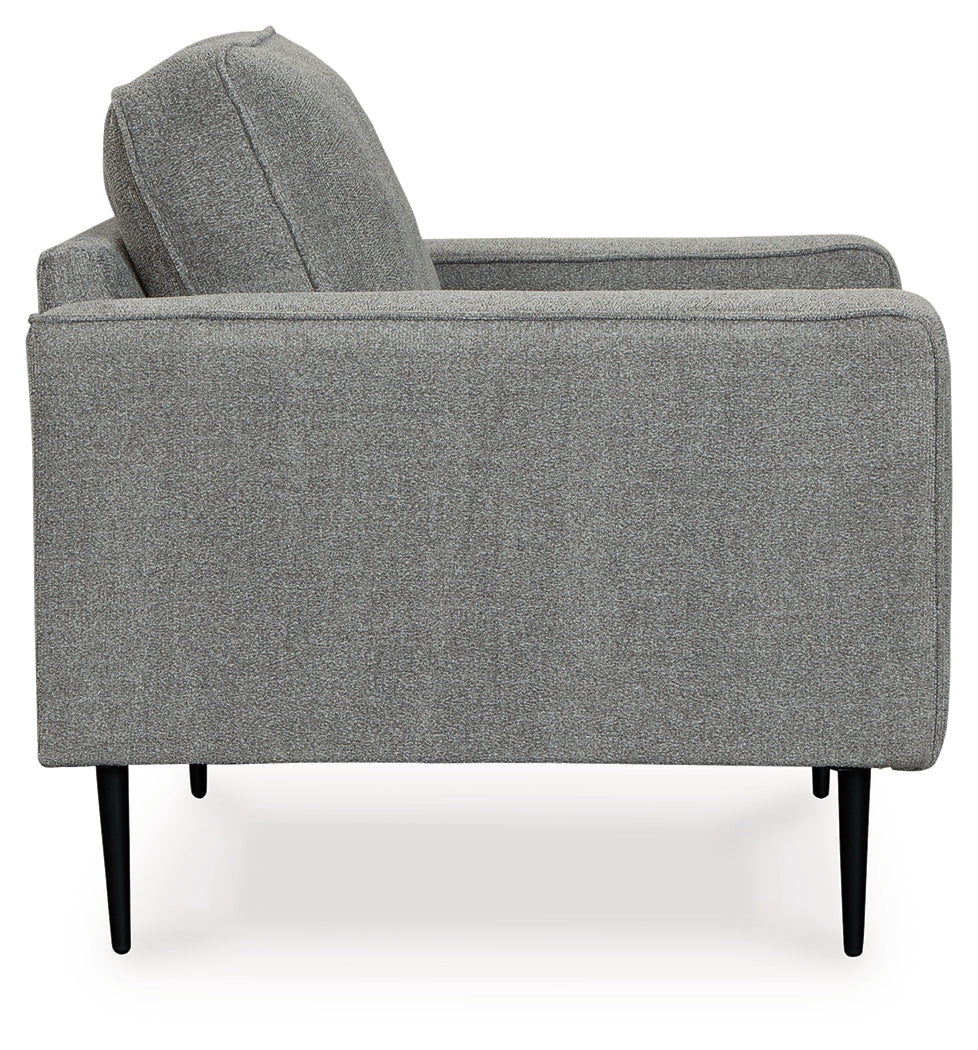 Hazela Charcoal Chair and Ottoman (Online Special Price) - Ornate Home