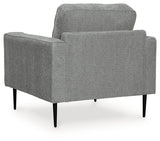 Hazela Charcoal Chair and Ottoman (Online Special Price) - Ornate Home