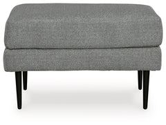 Hazela Charcoal Chair and Ottoman - Ornate Home