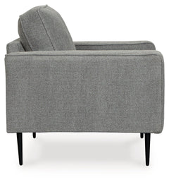 Hazela Charcoal Chair and Ottoman - Ornate Home