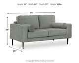 Hazela Charcoal Loveseat (Online Special Price) - Ornate Home