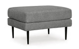 Hazela Charcoal Ottoman (Online Special Price) - Ornate Home