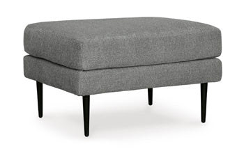 Hazela Charcoal Ottoman (Online Special Price) - Ornate Home