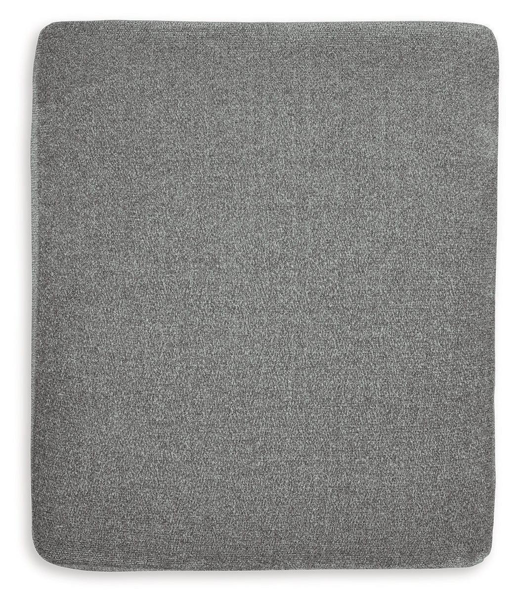 Hazela Charcoal Ottoman (Online Special Price) - Ornate Home