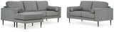 Hazela Charcoal Sofa Chaise and Loveseat (Online Special Price) - Ornate Home