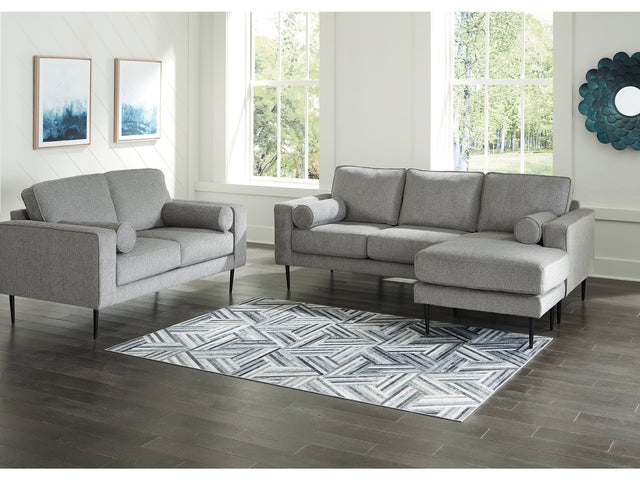 Hazela Charcoal Sofa Chaise and Loveseat - Ornate Home