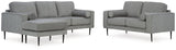Hazela Charcoal Sofa Chaise and Loveseat - Ornate Home