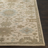 Hazen 1197 Hand Tufted Light Beige Wool Rug - Ornate Home