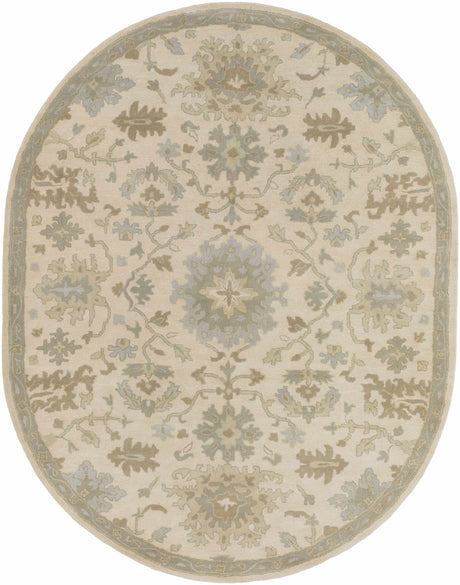 Hazen 1197 Hand Tufted Light Beige Wool Rug - Ornate Home