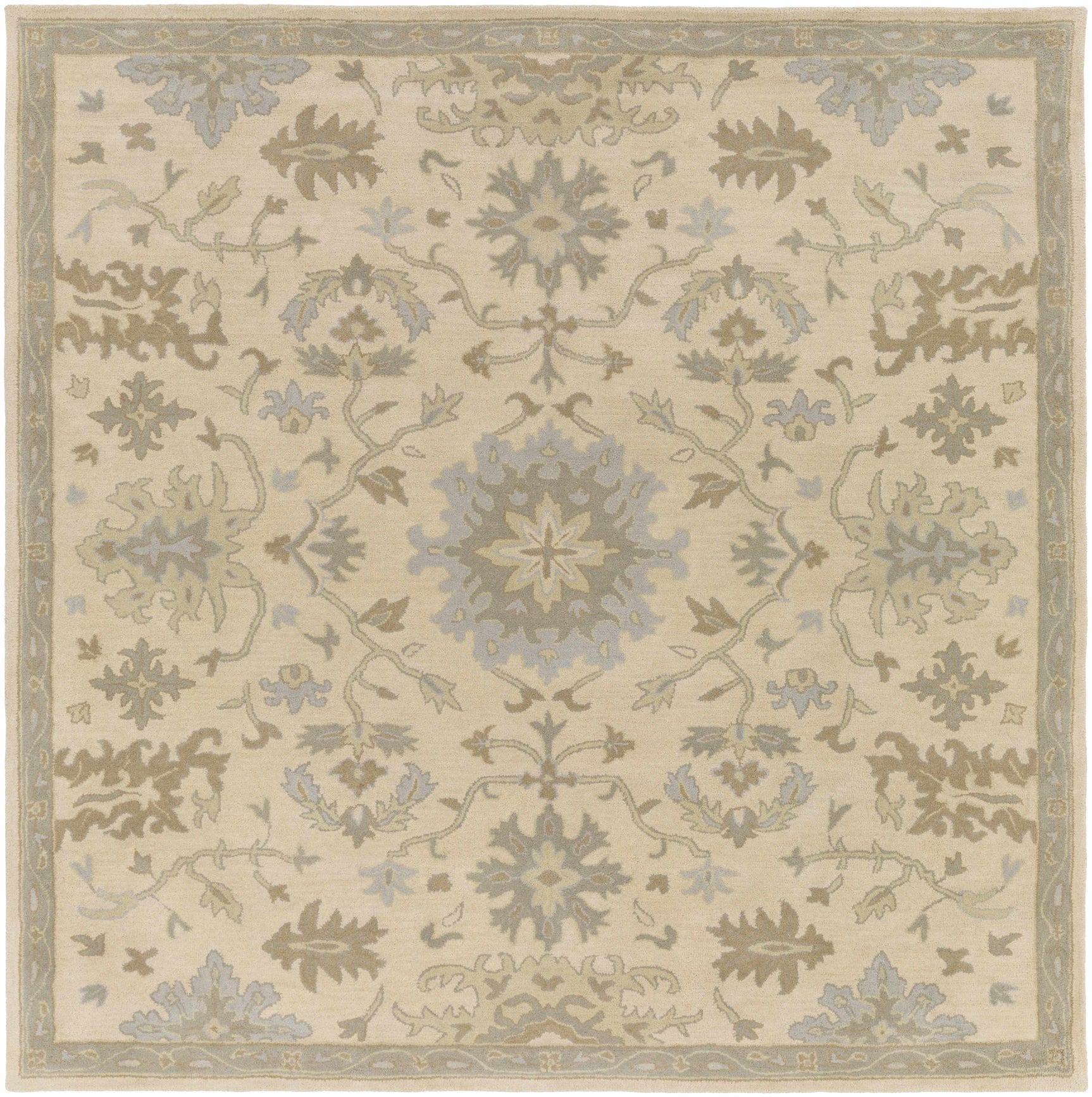 Hazen 1197 Hand Tufted Light Beige Wool Rug - Ornate Home
