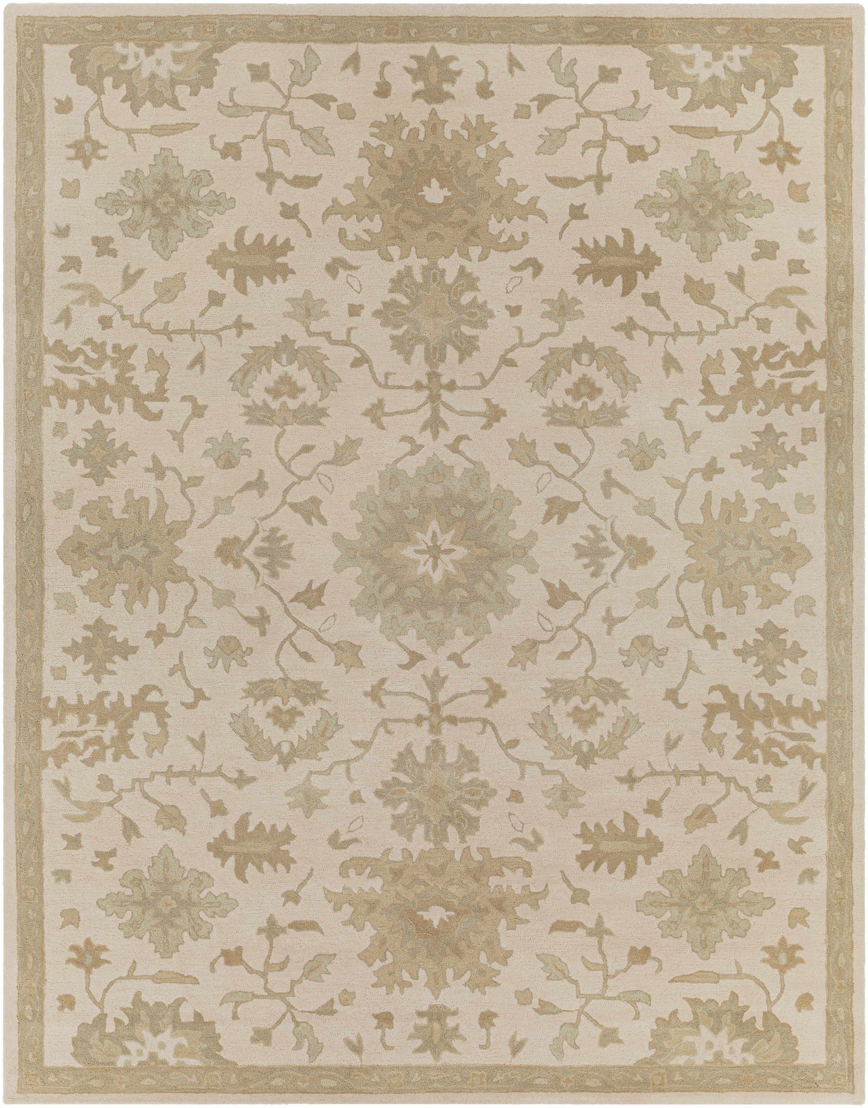 Hazen 1197 Hand Tufted Light Beige Wool Rug - Ornate Home
