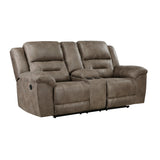 Hazen Brown Double Reclining Loveseat - Ornate Home