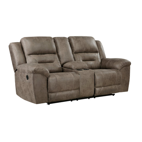 Hazen Brown Double Reclining Loveseat - Ornate Home