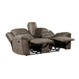 Hazen Brown Double Reclining Loveseat - Ornate Home