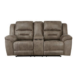 Hazen Brown Double Reclining Loveseat - Ornate Home