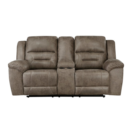 Hazen Brown Double Reclining Loveseat - Ornate Home
