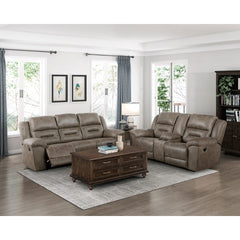 Hazen Brown Double Reclining Loveseat - Ornate Home