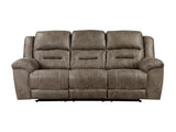 Hazen Brown Double Reclining Sofa - Ornate Home