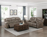 Hazen Brown Double Reclining Sofa - Ornate Home