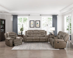 Hazen Brown Double Reclining Sofa - Ornate Home