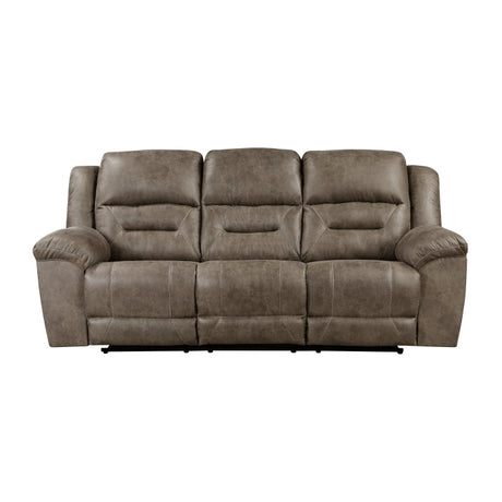 Hazen Brown Double Reclining Sofa - Ornate Home
