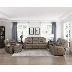 Hazen Brown Double Reclining Sofa - Ornate Home