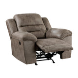 Hazen Brown Rocker Reclining Chair - Ornate Home
