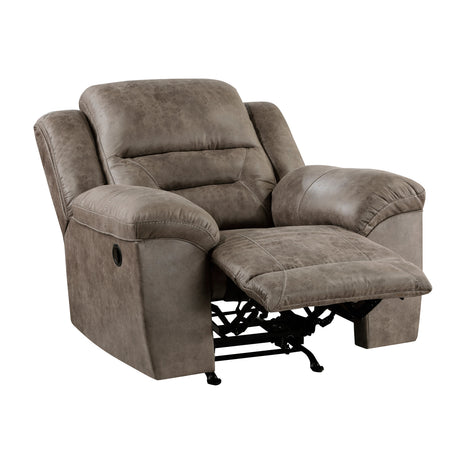 Hazen Brown Rocker Reclining Chair - Ornate Home
