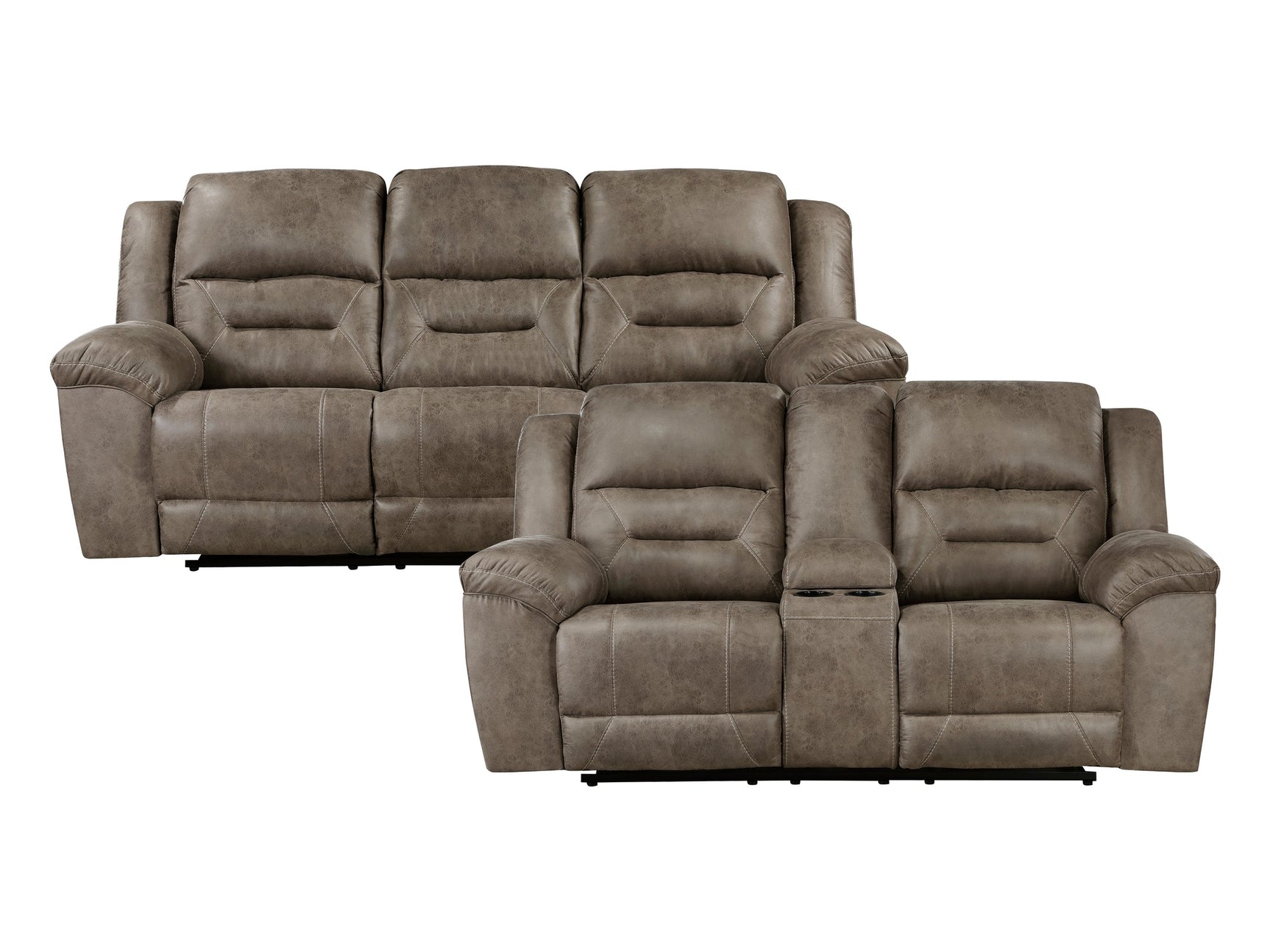 Hazen Brown Sofa & Loveseat - Ornate Home