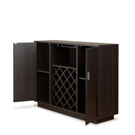 Hazen Espresso Wine Cabinet SKU: 72605 - Ornate Home