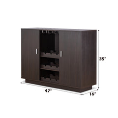 Hazen Espresso Wine Cabinet SKU: 72615 - Ornate Home