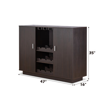 Hazen Espresso Wine Cabinet SKU: 72615 - Ornate Home