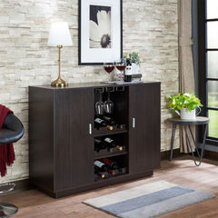 Hazen Espresso Wine Cabinet SKU: 72615 - Ornate Home