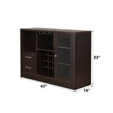 Hazen Espresso Wine Cabinet SKU: 72640 - Ornate Home