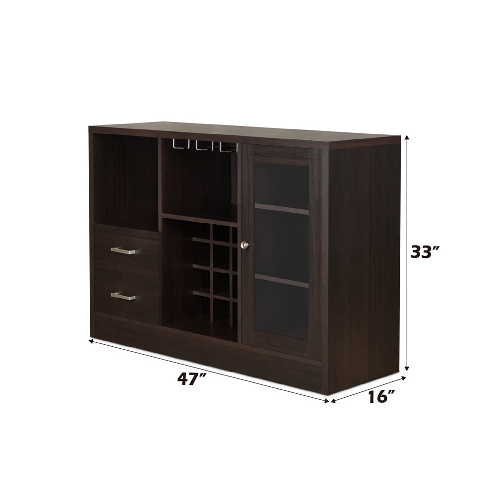 Hazen Espresso Wine Cabinet SKU: 72640 - Ornate Home