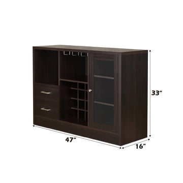 Hazen Espresso Wine Cabinet SKU: 72640 - Ornate Home