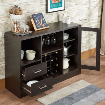 Hazen Espresso Wine Cabinet SKU: 72640 - Ornate Home