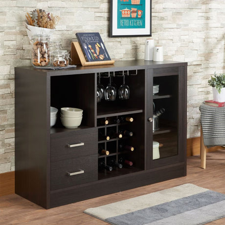 Hazen Espresso Wine Cabinet SKU: 72640 - Ornate Home