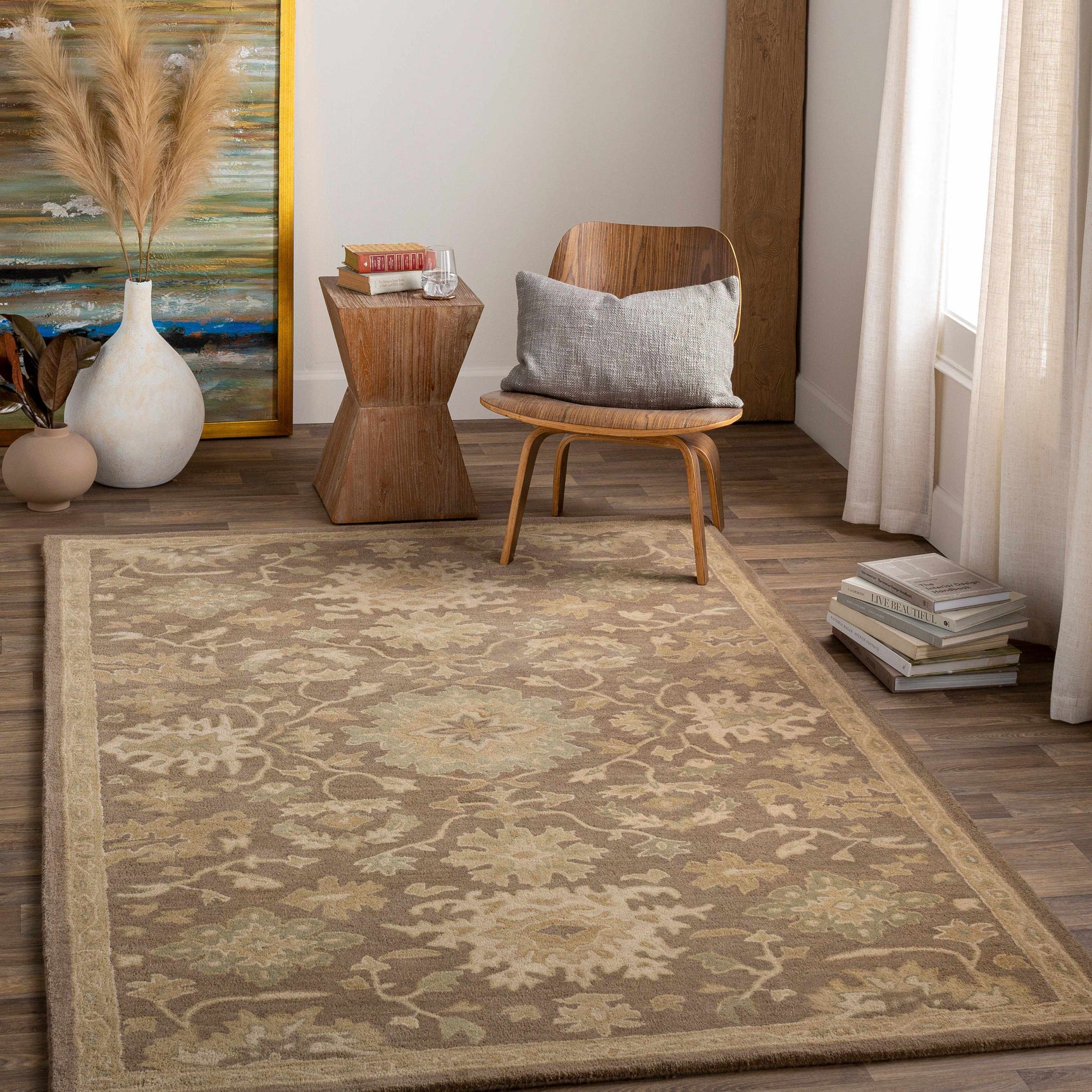 Hazen Hand Tufted Beige 1149 Area Rug - Ornate Home
