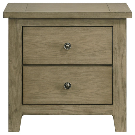 Hazlewood Vineyard Oak 2-drawer Nightstand Bedside Table - Ornate Home