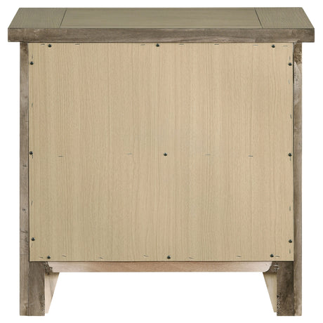 Hazlewood Vineyard Oak 2-drawer Nightstand Bedside Table - Ornate Home